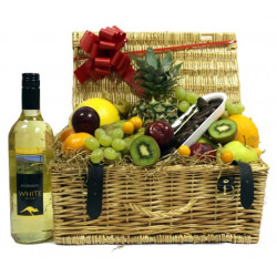 Fruit Hamper With Wine