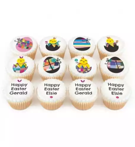 12 Colourful Egg Cupcakes