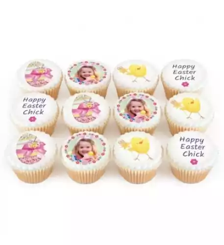 12 Watercolour Egg Cupcakes