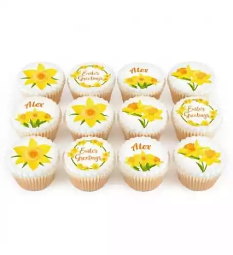 12 Daffodils Cupcakes