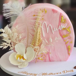 'MUM' Pink Elegant Cake