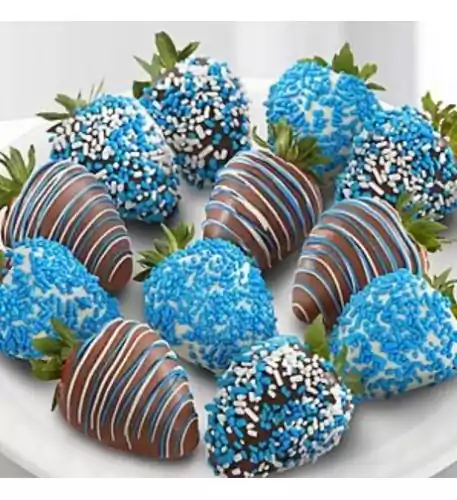 Blue Chocolate-Dipped Strawberries Blue Chocolate-Dipped Strawberries