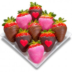 Amazing -Dipped Strawberries with Hearts