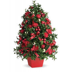 'Jolly Holidays' Christmas Tree Floral Arrangement