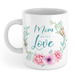 'MOM means Love' Gift Mug