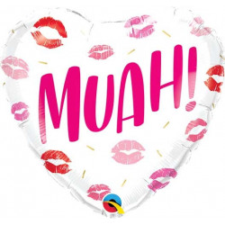 'Muah' Kiss Heart foil Balloon