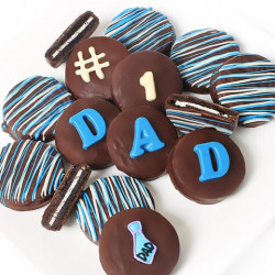 'Dad No 1' Chocolate Dipped Oreo Biscuits