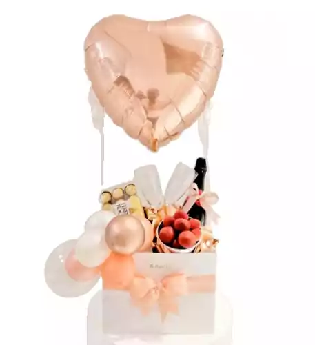 'Let's Celebrate' Rose Gold Berries & Ferrero Gift Box 'Let's Celebrate' Rose Gold Berries & Ferrero Gift Box