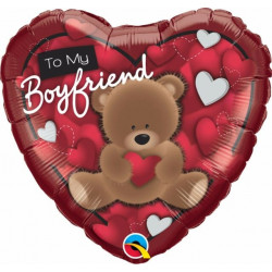 'To my Boyfriend' Teddy Heart foil Balloon