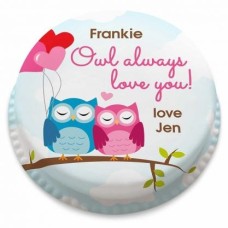 owl love cake (letterbox gift cakes(serves2-4))