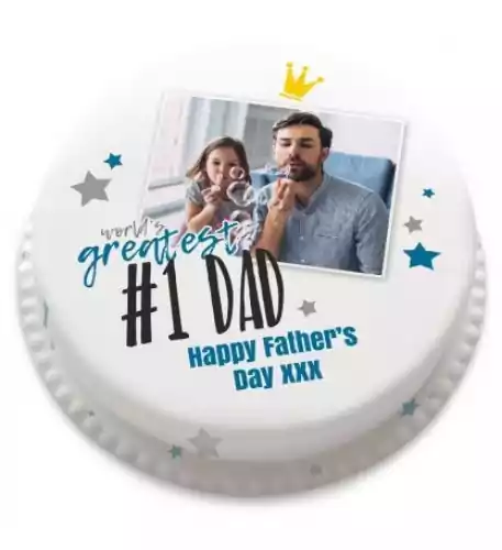 1 dad in the world cake (letterbox gift  cake(serves 2-4))
