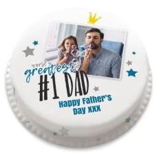 1 dad in the world cake (letterbox gift  cake(serves 2-4))