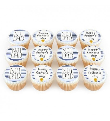12 Blue No.1 Cupcakes