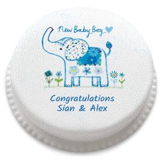 Baby Boy Elephant Cake (Small Party Cake (Serves 10-12))