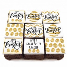 gold easter brownies