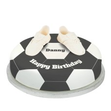 White Football Boots Cake (Small Party Cake  (P) (Serves 10))