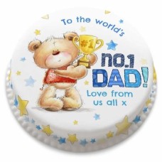 no.1 ted dad cake (letterbox gift  cake(serves 2-4))