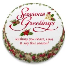 Holly Greetings Cake (letterbox gift cake (serves 2-4))