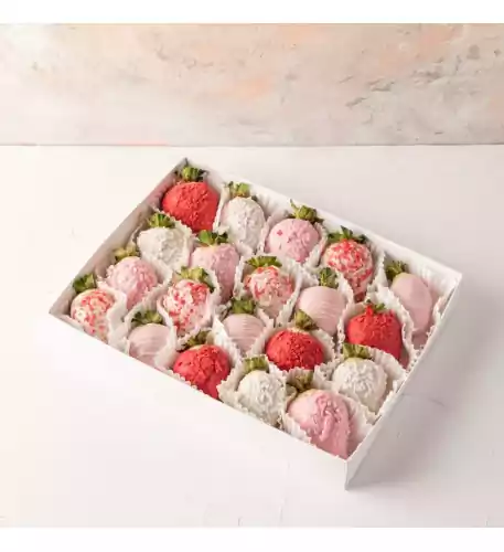 20 Chocolate Covered Strawberries White Ruby