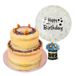 2-Tier Layered Lemon Poppyseed Cake