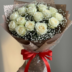 1 Dozen of White Roses