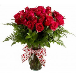 36 roses in vase