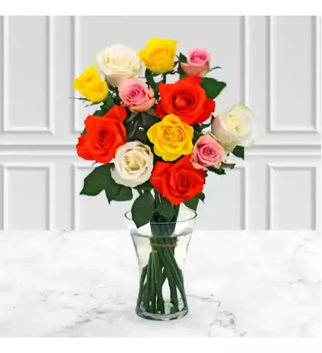 12 Mixed Rose Bouquet