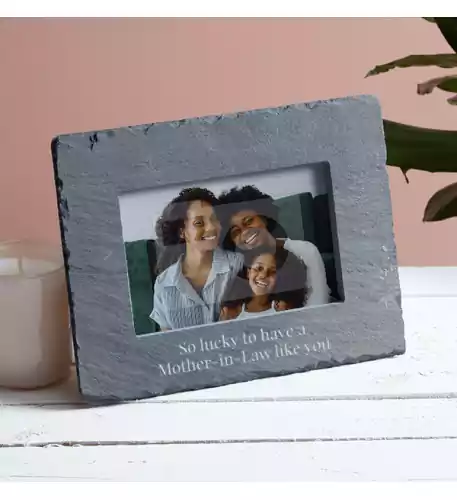 All That You Do Mother-In-Law Personalised Slate Photo Frame - Landscape 4x6