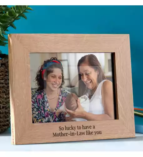 All That You Do Mother-In-Law Personalised Wooden Photo Frame - Landscape 4x6