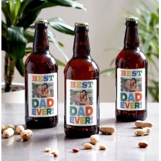 Best Dad Ever Photo Upload Beer Trio