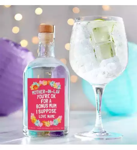 'Bonus Mum' Mother-In-Law Personalised Gin