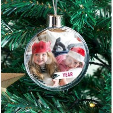 Personalised Year Photo Bauble