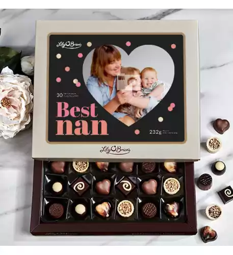 Best Nan Personalised Photo Chocolates - Box of 30