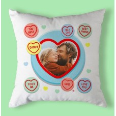 Swizzels Love Heart Dad Photo Upload Cushion