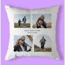 Best Dad Ever Multi Photo Personalised Cushion