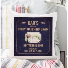 Dad's Footy Watching Chair Photo Cushion