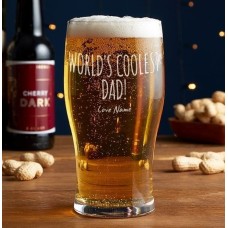 Personalised Pint Glass - World's Coolest Dad