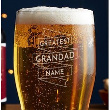 Engraved Pint Glass - Greatest Grandad