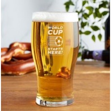 Engraved Pint Glass- World Cup Starts Here!
