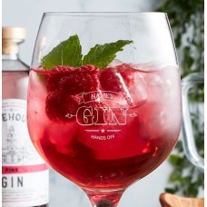 Engraved Gin Glass - Hands Off!