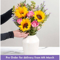 Mum's Sunflower and Rose Bouquet