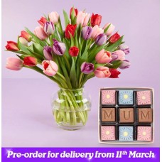 The Thank You Mum Tulips & Chocs Set