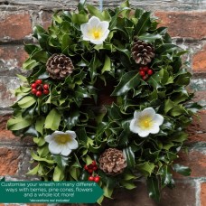 DIY Holly Wreath (12", 30cm)
