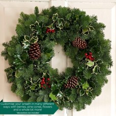 Real Noble Fir Wreath (12", 30cm)