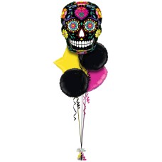 Day of Dead Skull Air Filled Display
