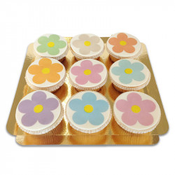 Flower Power Cupcakes, 9 pieces