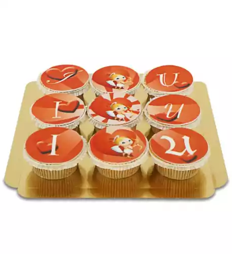  Amor U Cupcakes, 9 pieces