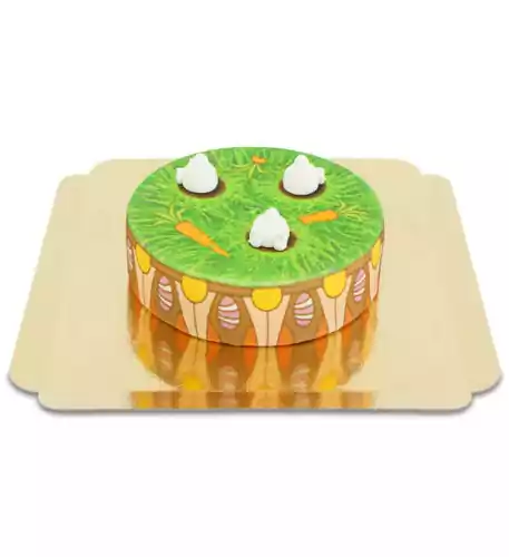 Rabbits on a flower pot cake (Small (18 cm(6 servings)))