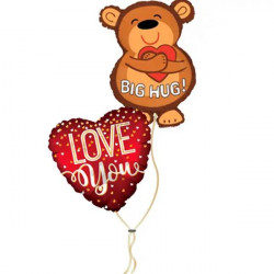  Balloon bunch 'Big Hug, Love you'