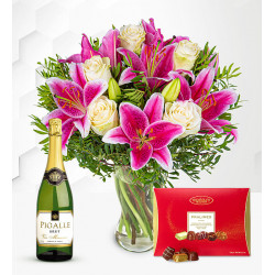 Pink Lilies & Roses Delights Gift (Standard)